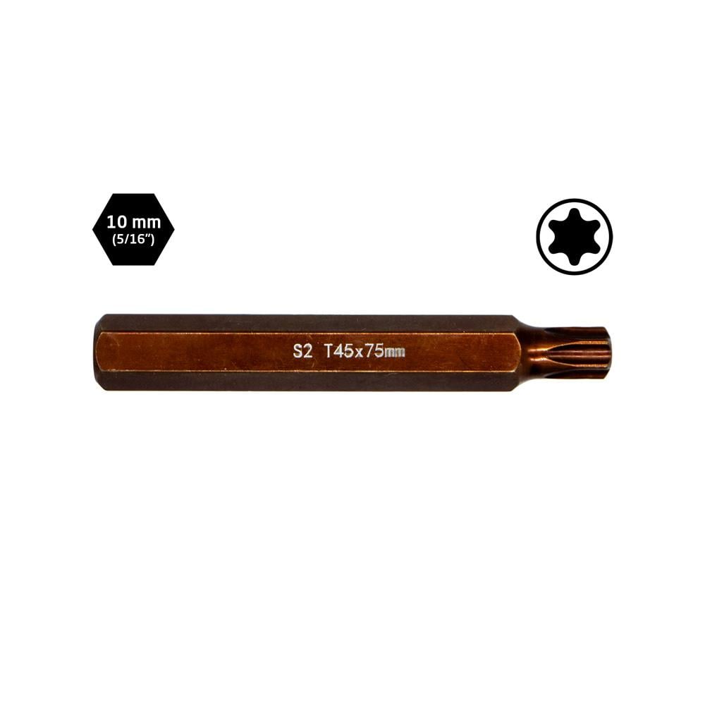 6568 Uzun Torx Bits Uç T45x75 mm (10 mm Saplı) fiyatı