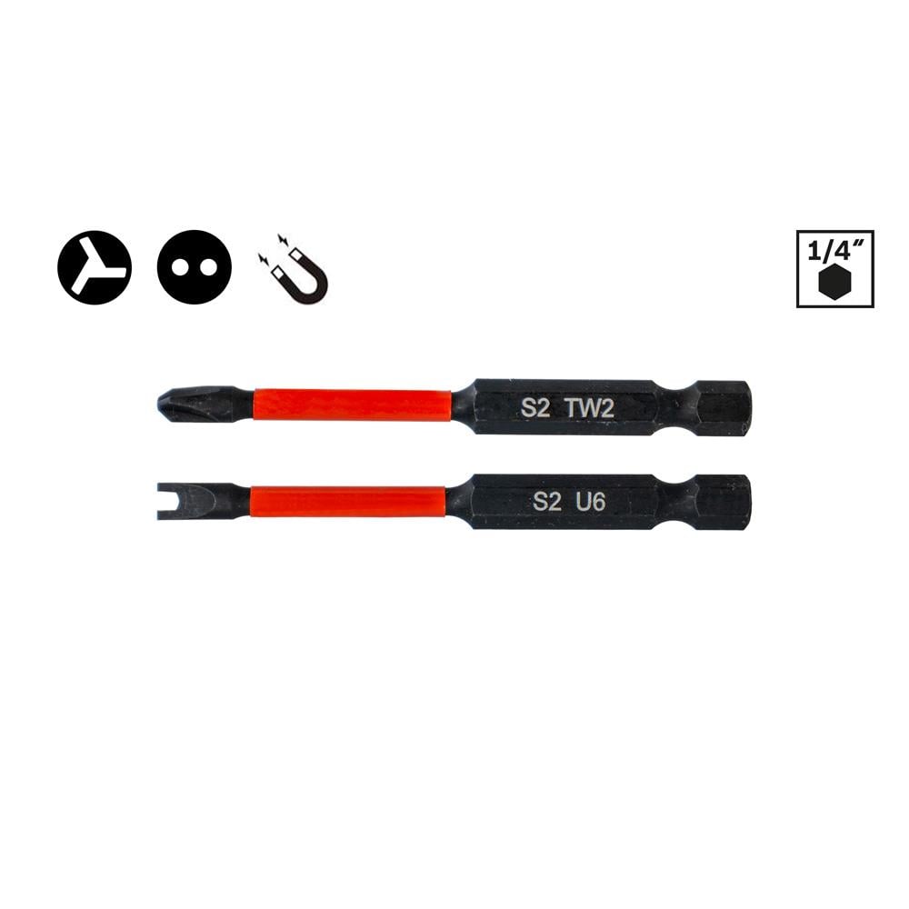 6603 Tri-wing TW2/ U-Shaped U6 Vidalama 2'li Bits Uç Seti 75mm fiyatı