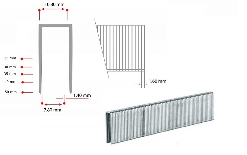 ABAKAN 100/50 Havalı Zımba Teli 50 mm (N852-100/50 Tabancalar için) fiyatı