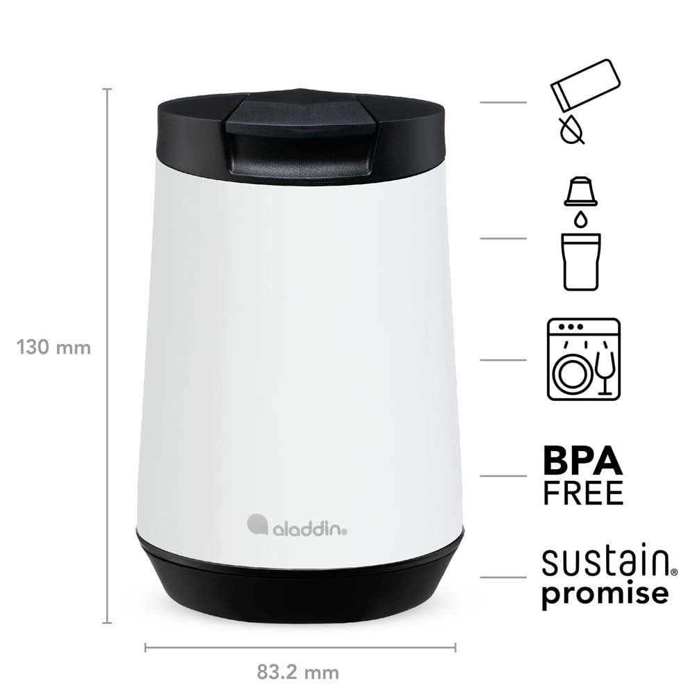 ALADDIN Espresso Thermavac Termos Bardak Beyaz 0.25 Lt nasıl kullanılır