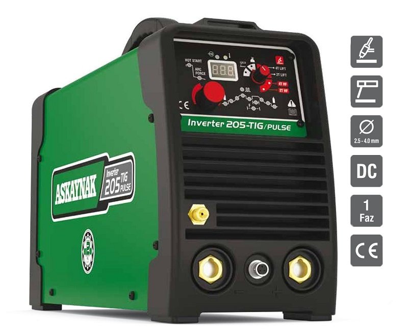 ASKAYNAK 205TP  Pulse Tig Argon Kaynak Makinası 200 Amper 220 Volt nasıl kullanılır