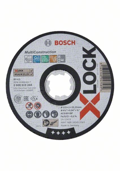 BOSCH 115x1 mm X-Lock Rapido Multi Material Kesme Taşı fiyatı