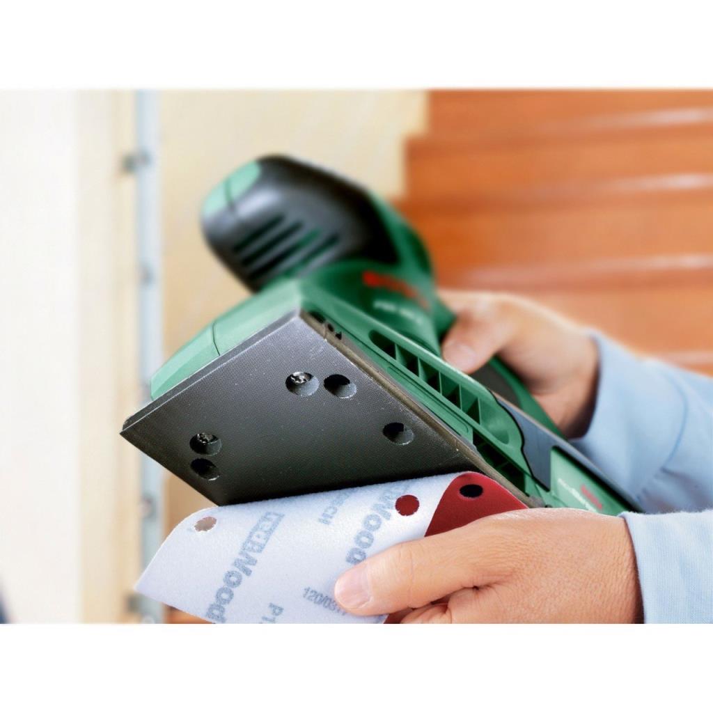 BOSCH 115x230 mm Dört Köşe Cırtlı ve Delikli Zımpara (Kum Seçiniz) nasıl kullanılır
