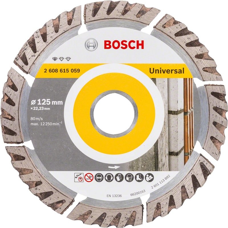 BOSCH 125 mm Universal Beton-Yapı Malzemeleri için Elmas Testere fiyatı