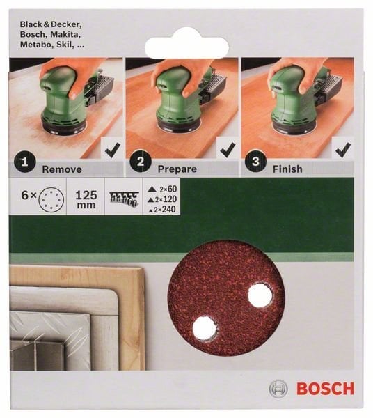 BOSCH 125 mm Yuvarlak Cırtlı Zımpara Kağıdı Seti 6 Adet (2609256A28) nasıl kullanılır