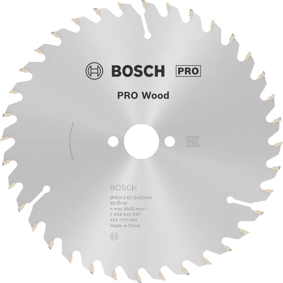 BOSCH 160x20x2,6/1,6 mm 24 Diş PRO Wood Ahşap Elmas Daire Testere Bıçağı fiyatı