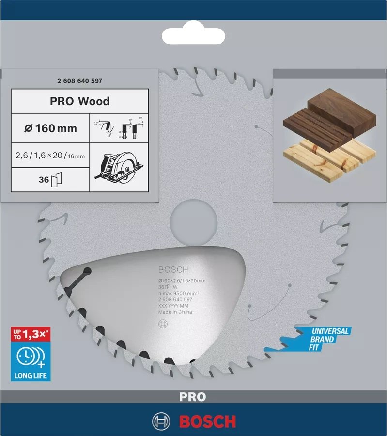 BOSCH 160x20x2,6/1,6 mm 36 Diş PRO Wood Ahşap Elmas Daire Testere Bıçağı nasıl kullanılır