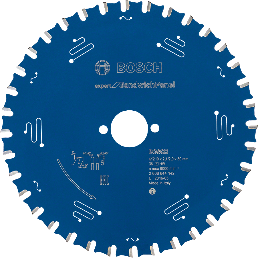 BOSCH 210 mm 36 Diş Daire Testere Bıçağı (Sandviç Paneller İçin) fiyatı