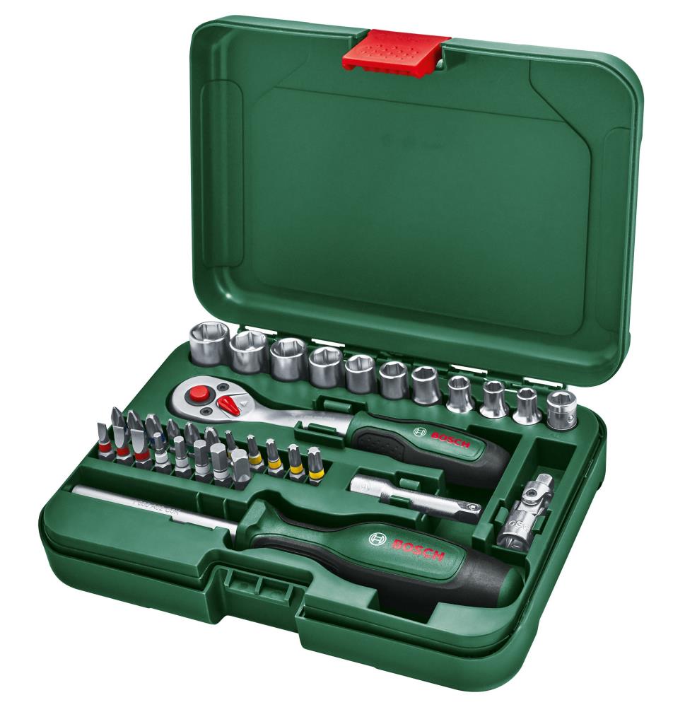 BOSCH 34 Parça Cırcırlı Tornavida ve Lokma Takımı (1600A02BY1) nasıl kullanılır