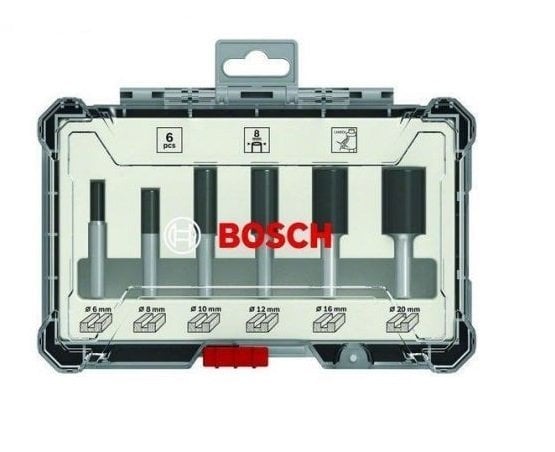 BOSCH 6 mm Saplı Profesyonel Ahşap Freze Bıçak Seti 6 Parça (2607017465) fiyatı