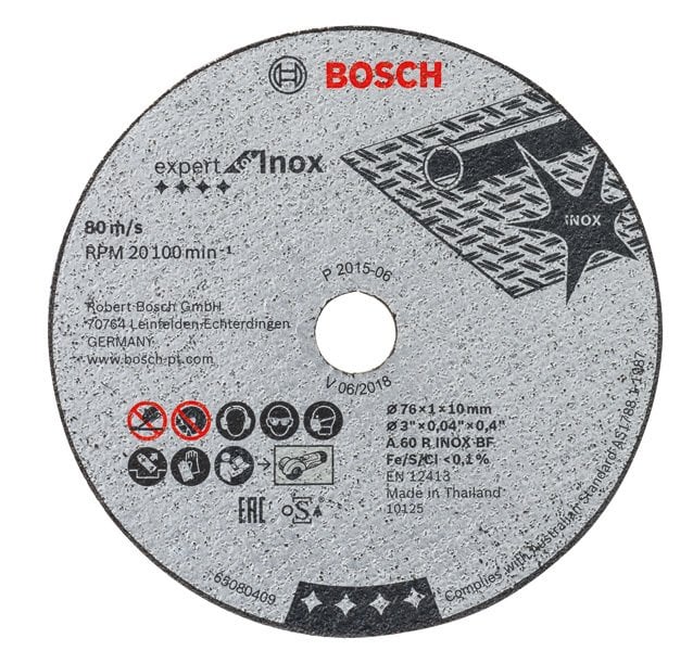 BOSCH 76 mm Inox Kesme Taşı 5'li Paket (GWS 12V-76 İçin) fiyatı