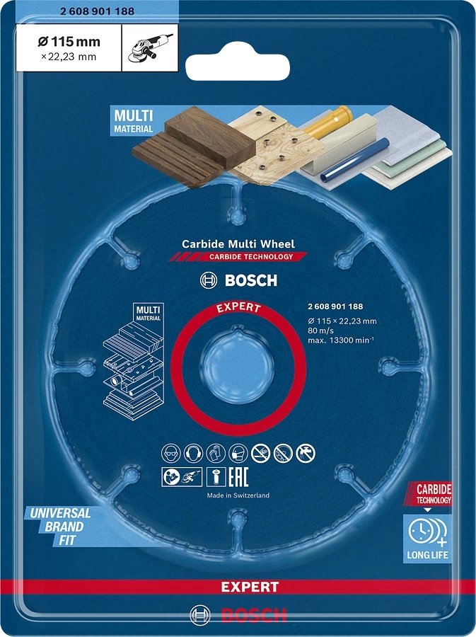 BOSCH Carpide Multi Whell Taşlama İçin Ahşap Kesme Diski 115 mm (Elmas uçlu) nasıl kullanılır