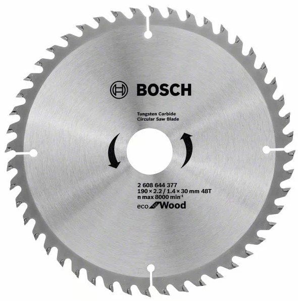 BOSCH Eco For Wood 190 mm 48 Diş Ahşap Daire Testere Bıçağı fiyatı
