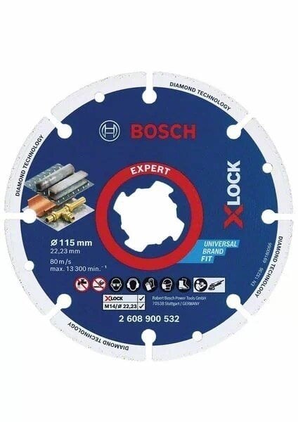 BOSCH Expert 115 mm Elmas Metal Kesme Diski X-LOCK fiyatı
