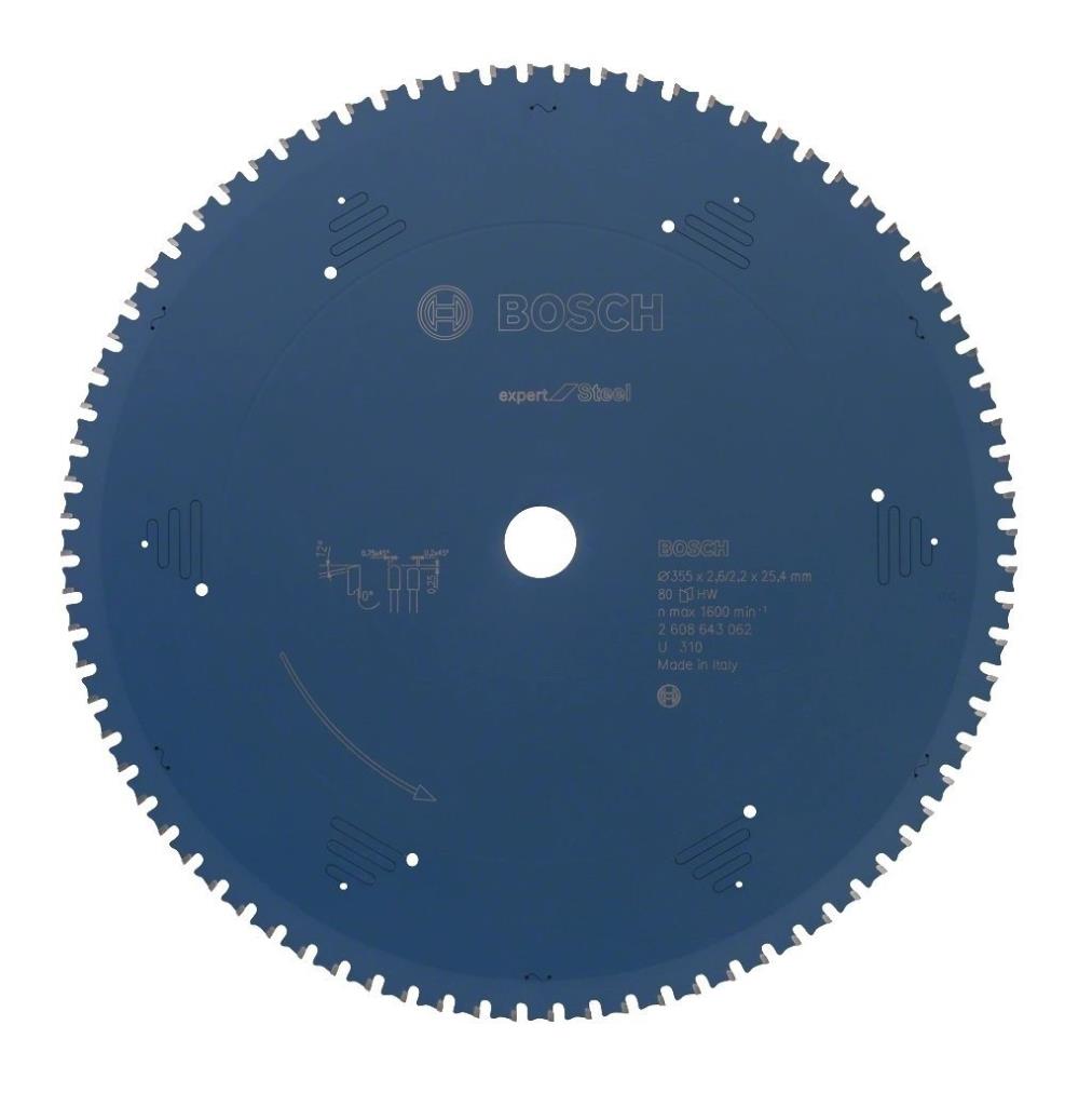 BOSCH Expert Metal 355x2.6x25.4 mm 80 Diş Elmas Uçlu Metal Kesme Daire Testeresi (2608643062) fiyatı