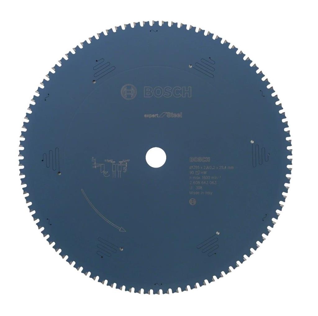 BOSCH Expert Metal 355x2.6x25.4 mm 90 Diş Elmas Uçlu Metal Kesme Daire Testeresi (2608643063) fiyatı