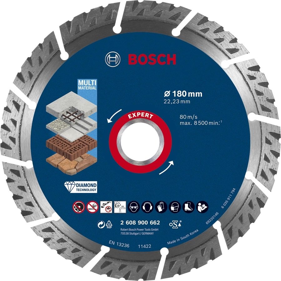 BOSCH Expert MultiMeterial Yapı Malzemeleri İçin Elmas Testere 180 mm fiyatı