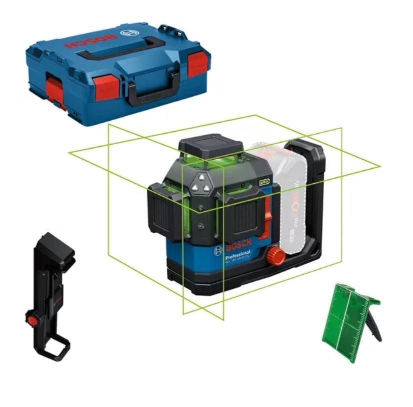 BOSCH GLL 18V-120-33 CG Akülü Yeşil Lazer Terazi 3x360 Derece (Akü ve Şarj Aleti Hariç) fiyatı