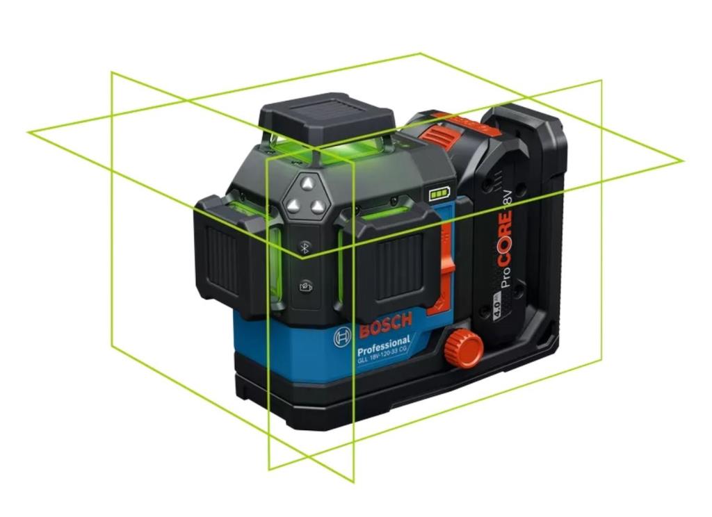 BOSCH GLL 18V-120-33 CG Akülü Yeşil Lazer Terazi 3x360 Derece (Akü ve Şarj Aleti Hariç) nasıl kullanılır