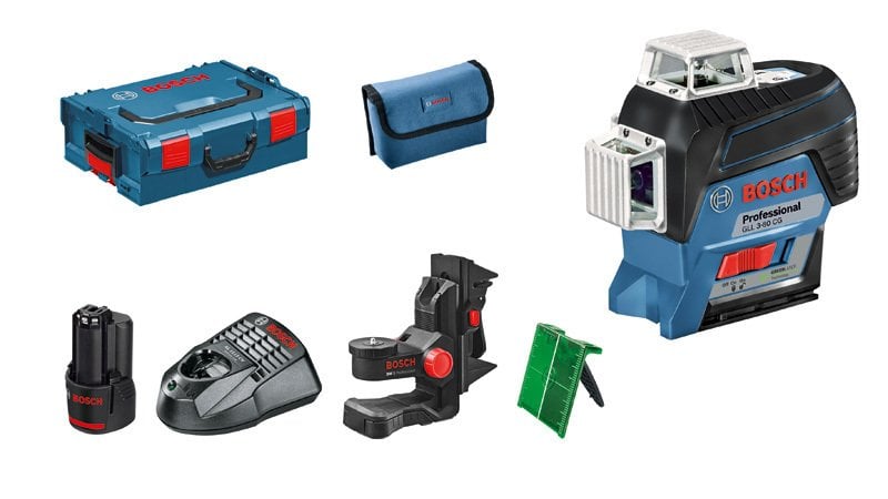 BOSCH GLL 3-80 CG Yeşil Işıklı Lazer Terazi 360 Derece (BM 1+Akü) fiyatı