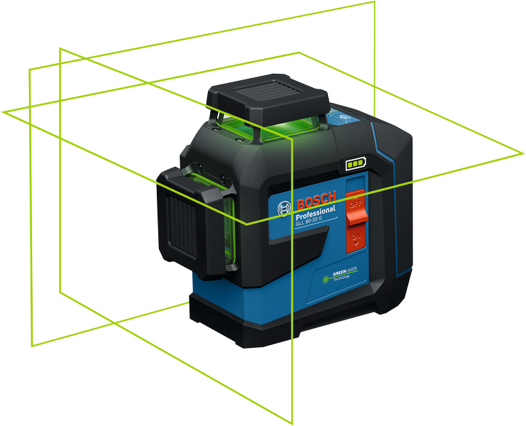 BOSCH GLL 80-33 G Akülü Yeşil Lazer Terazi 3x360 Derece Mıknatıs Sehpalı nasıl kullanılır