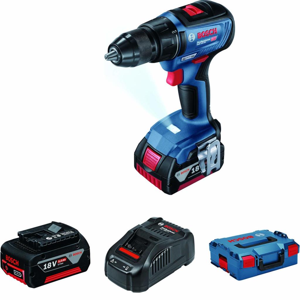 BOSCH GSR 18 V-50 Kömürsüz Motorlu Şarjlı Matkap 18 Volt 5.0 Ah Çift Akü fiyatı