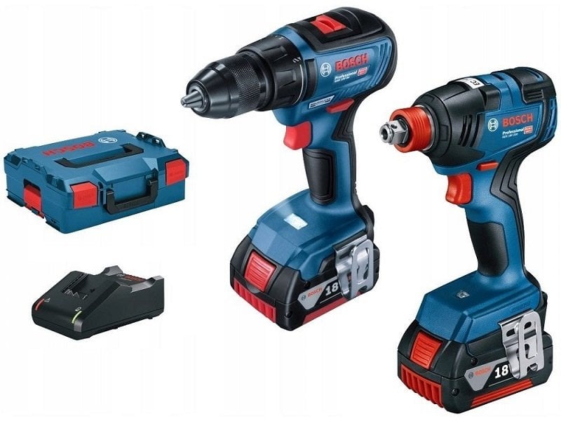 BOSCH GSR 18V-50 + GDX 18V-200 Şarjlı Vidalama ve Delme Seti 2 x 4.0 Amper Çift Akülü fiyatı