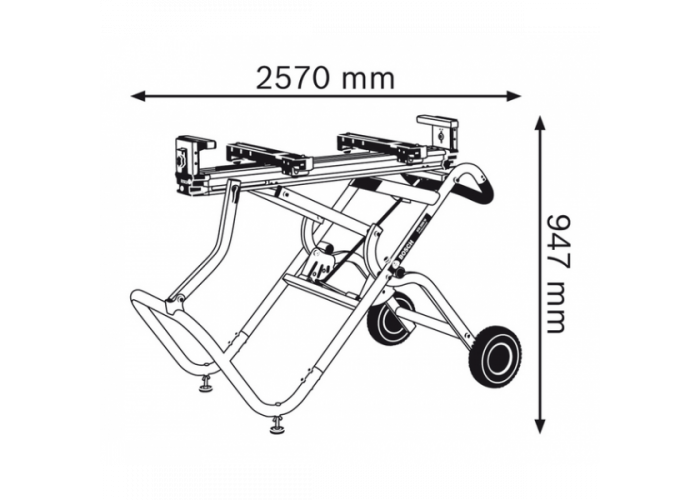 BOSCH GTA 2500 Gönye Kesme İçin Tekerli Çalışma Tezgahı fiyatı