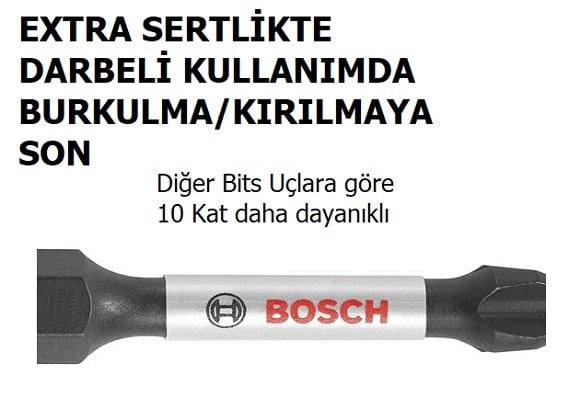 BOSCH Impact Control PH2 - PZ2x65 Çift Taraflı Yıldız Bits Uç (Torklu Vidalamalar için) nasıl kullanılır