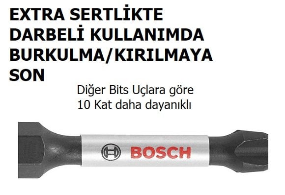 BOSCH Impact Control PZ2x65 Çift Taraflı Yıldız Bits Uç (Torklu Vidalamalar için) ne işe yarar