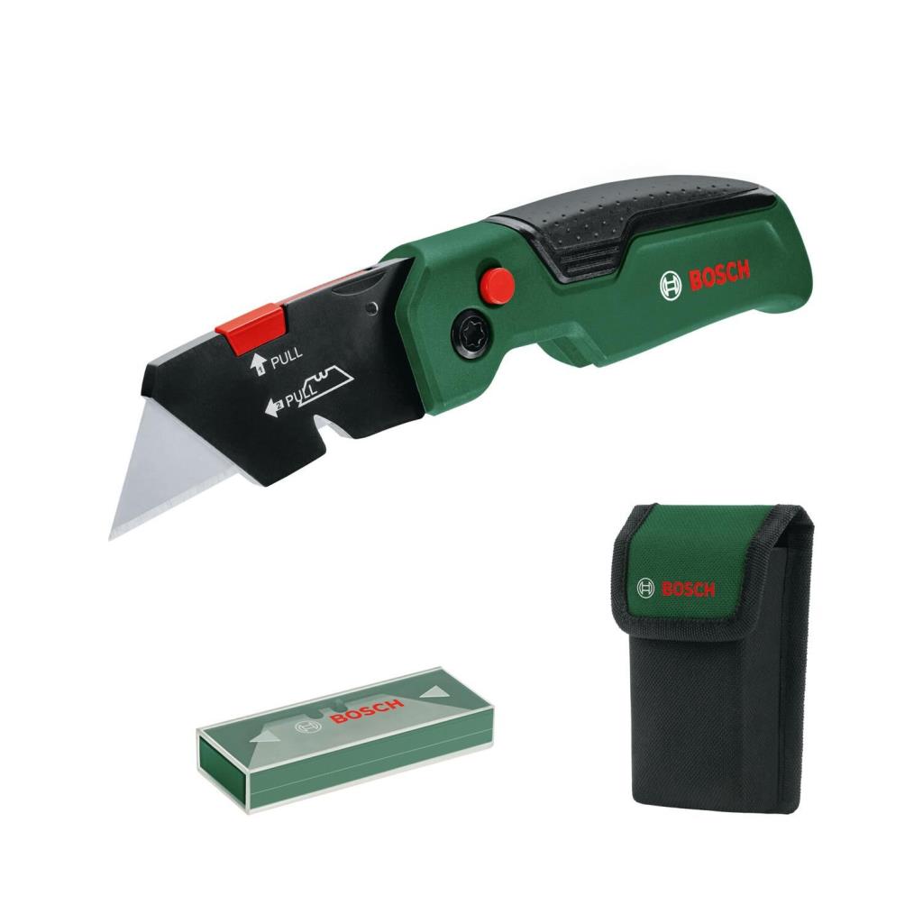 BOSCH Katlanır Maket Bıçağı (Kılıf + 10 Adet Yedek Bıçak) fiyatı