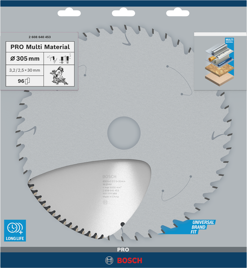 BOSCH MultiMaterial 305x30x3,2 mm 96 Diş Elmas Daire Testere (2608640453) nasıl kullanılır