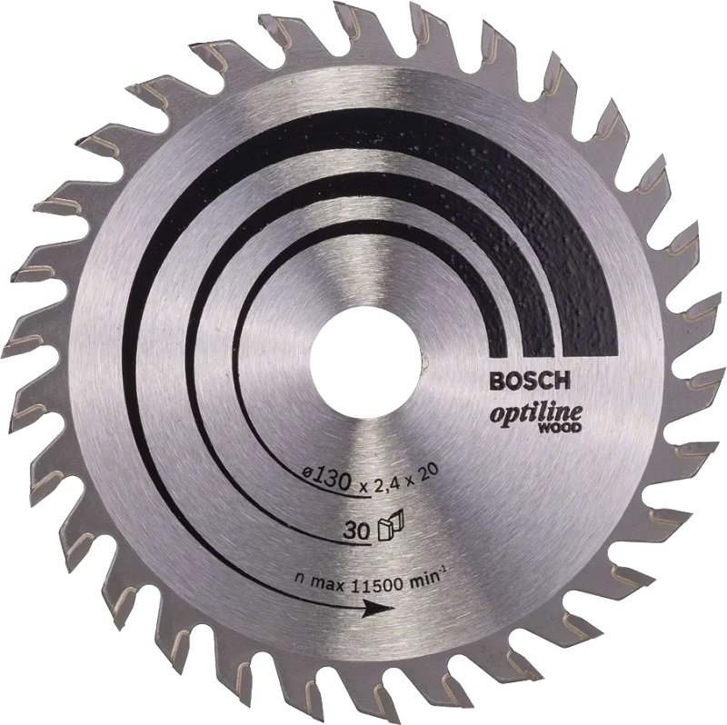 BOSCH Optiline Wood 130x20 mm 30 Diş Ahşap Daire Testere Bıçağı fiyatı