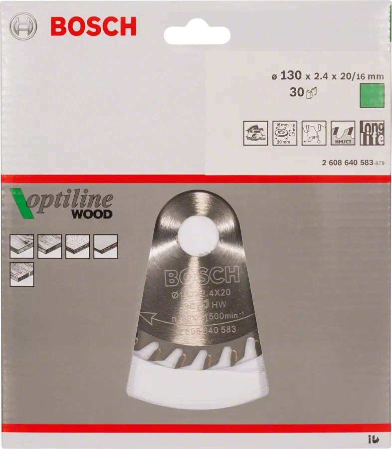 BOSCH Optiline Wood 130x20 mm 30 Diş Ahşap Daire Testere Bıçağı nasıl kullanılır