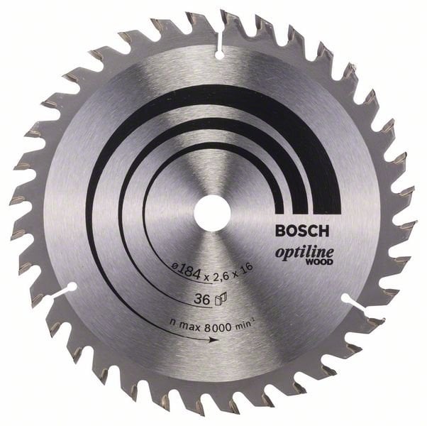 BOSCH Optiline Wood 184 mm 36 Diş Ahşap Daire Testere Bıçağı fiyatı