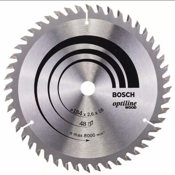 BOSCH Optiline Wood 184 mm 48 Diş Ahşap Daire Testere Bıçağı fiyatı