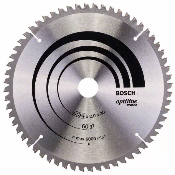 BOSCH Optiline Wood 254 mm 60 Diş Ahşap Daire Testere Bıçağı fiyatı