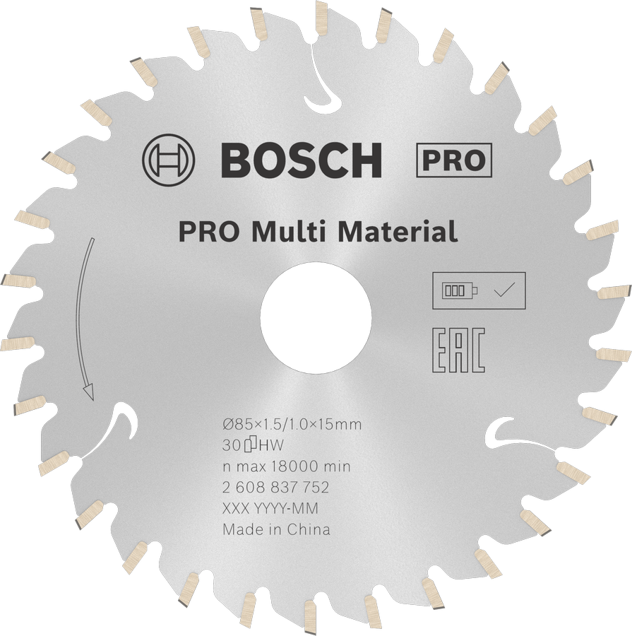 BOSCH Pro Multi Material 85 mm 30 Diş Elmas Daire Testere (Ahşap - Aluminyum için) fiyatı