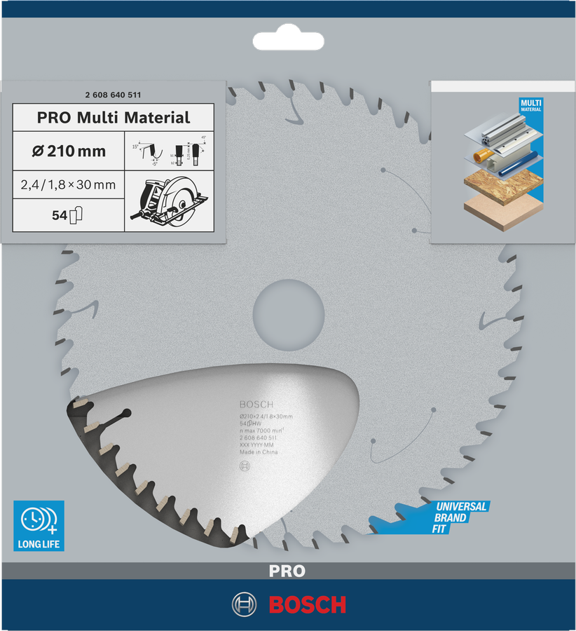 BOSCH PRO MultiMaterial 210x30x2,8 mm 54 Diş Elmas Daire Testere (2608640511) nereden bulurum