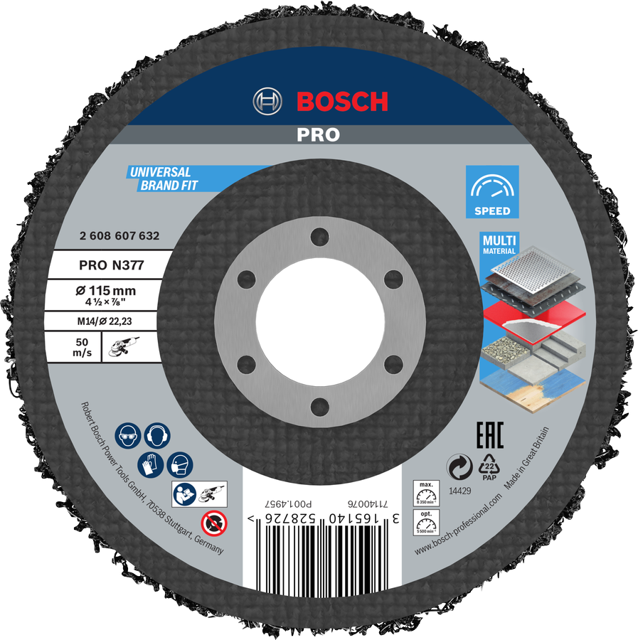 BOSCH PRO N377 Boya Sökücü - Pas Sökücü Disk 115 mm fiyatı