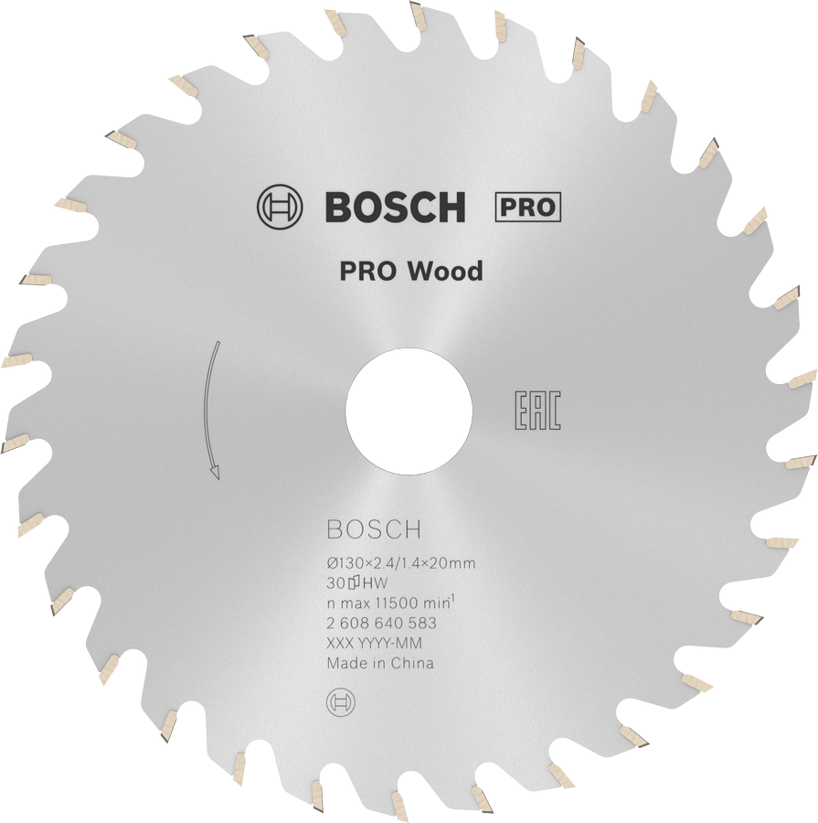 BOSCH Pro Wood  130x20 mm 30 Diş Ahşap Daire Testere Bıçağı fiyatı