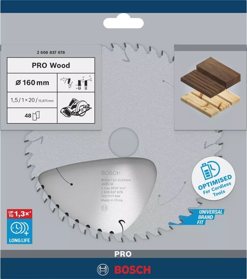 BOSCH PRO Wood  160x20x1,5 mm 48 Diş Ahşap Elmas Daire Testere Bıçağı nasıl kullanılır