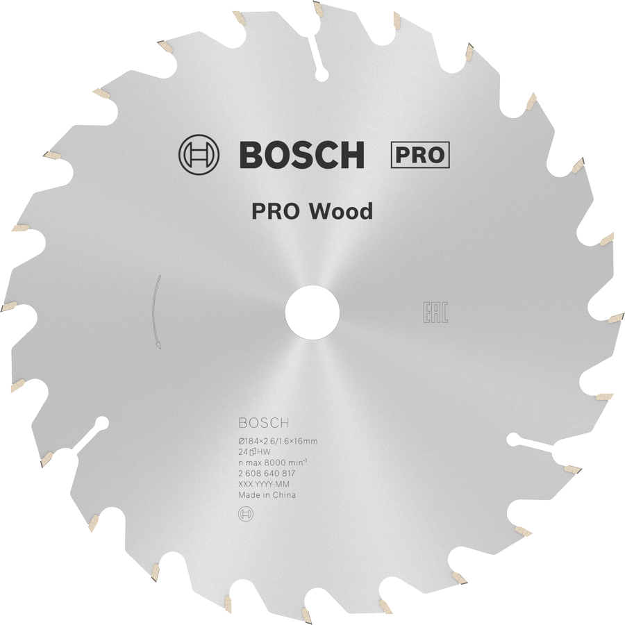 BOSCH Pro Wood 184 mm 24 Diş Ahşap Daire Testere Bıçağı fiyatı