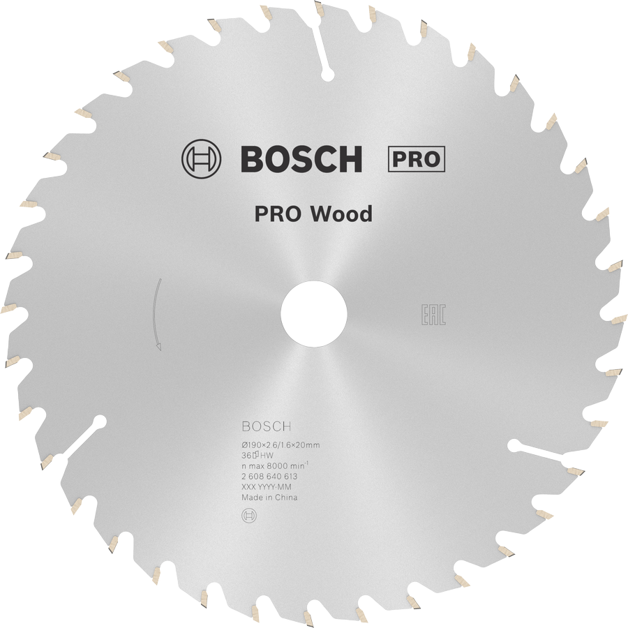 BOSCH Pro Wood 190x20 mm 36 Diş Ahşap Daire Testere Bıçağı fiyatı