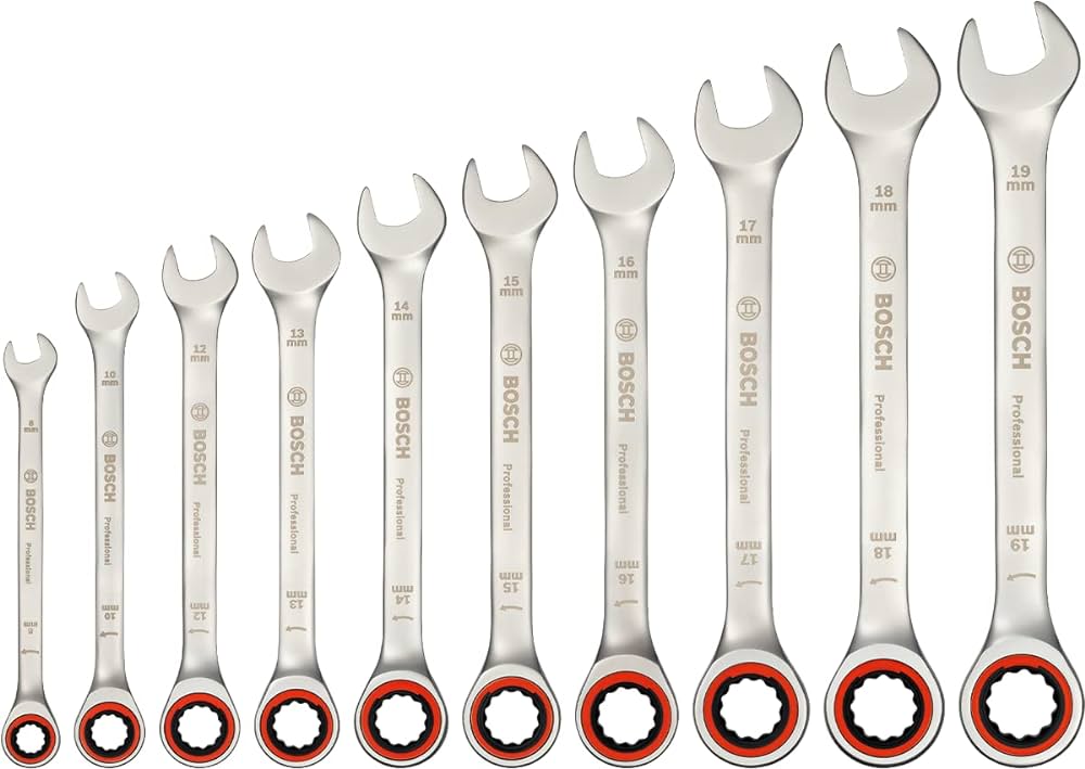 BOSCH Profesyonel 10 Parça Cırcır Kombine Anahtar Takımı (1600A02AU0) fiyatı