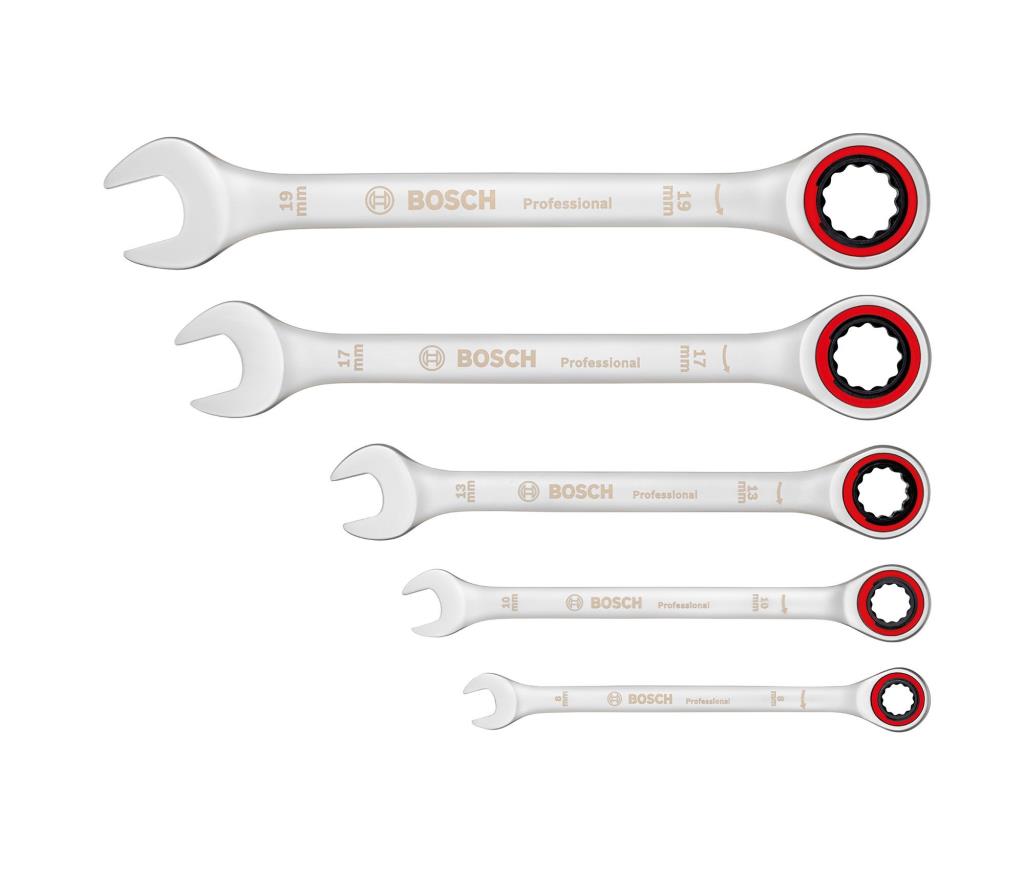 BOSCH Profesyonel 5 Parça Cırcırlı Kombine Anahtar Takımı (1600A02Z3D) fiyatı