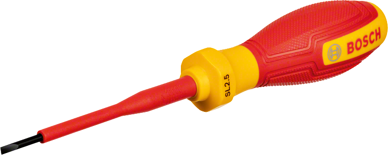 BOSCH Profesyonel İzoleli 1000 Volt 2.5 x 75 mm Düz Tornavida (1600A02NC0) fiyatı
