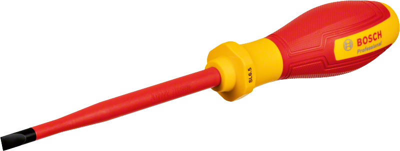 BOSCH Profesyonel İzoleli 1000 Volt 6.5 x 125 mm Düz Tornavida (1600A02NC4) fiyatı
