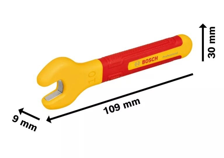 BOSCH Profesyonel İzoleli 1000 Volt Çatal Ağız Tek Anahtar 10 mm (1600A02NF0) nasıl kullanılır