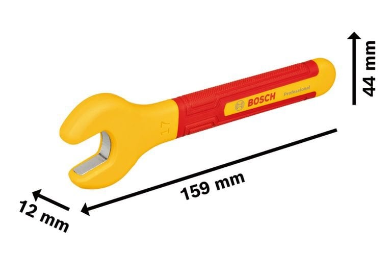 BOSCH Profesyonel İzoleli 1000 Volt Çatal Ağız Tek Anahtar 17 mm (1600A02NF2) nasıl kullanılır
